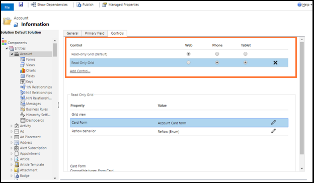 디바이스 유형을 선택합니다.