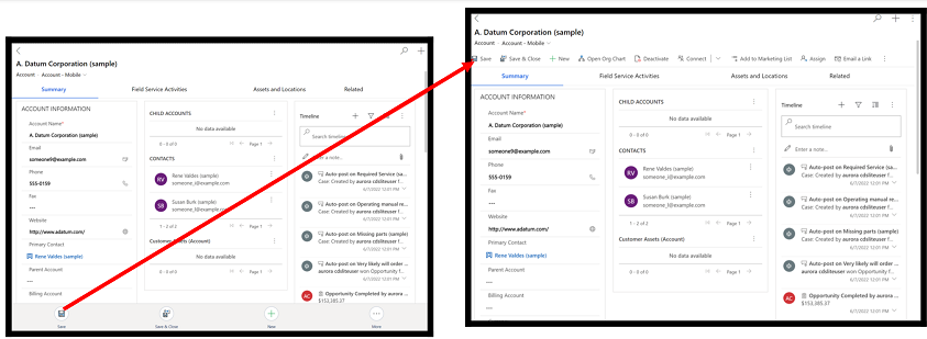 태블릿의 명령 모음입니다.