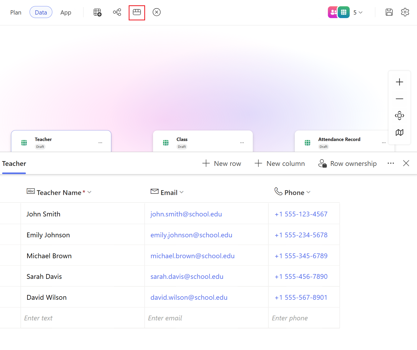 데이터 보기 및 편집