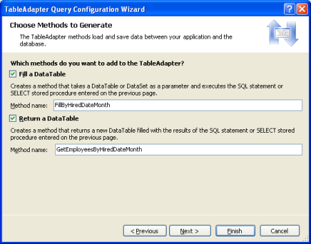 Kies meer geschikte methodenamen dan FillBy en GetDataBy