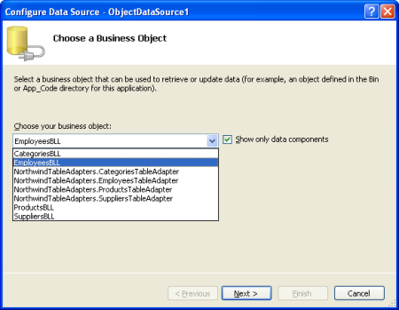 De klasse EmployeesBLL gebruiken