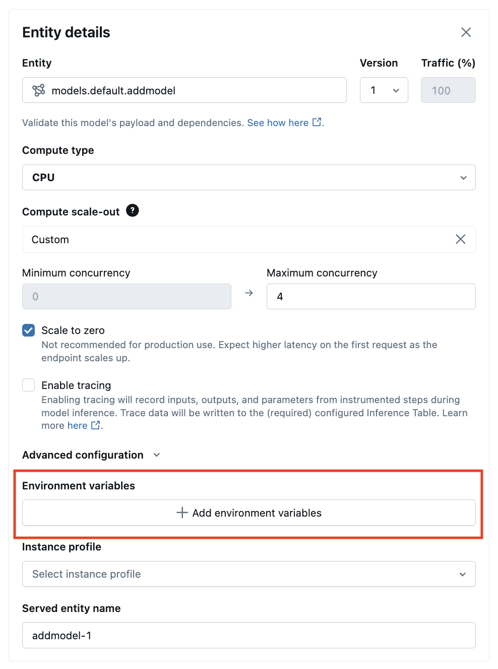 Maak een eindpunt voor modelbediening