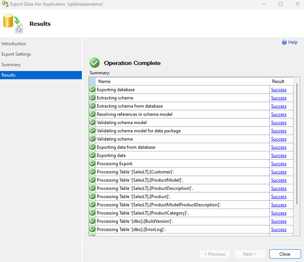 Schermopname toont het volledige bericht en de resultatenpagina van de bewerking.