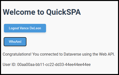 Completed running quickstart