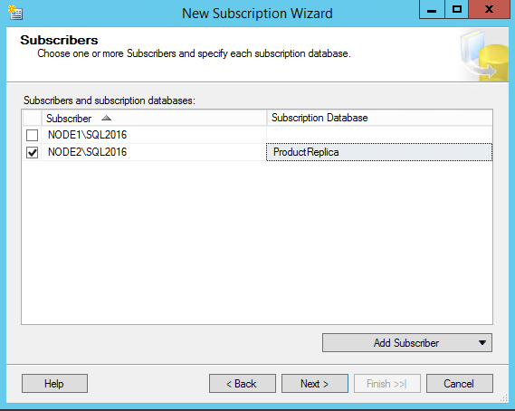 Een naam invoeren voor de abonnementsdatabase