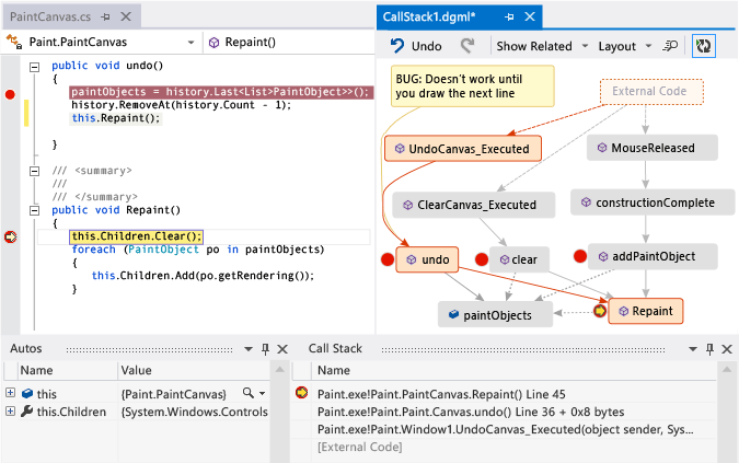 Nieuwe methode-aanroep toevoegen aan de aanroepstack op de codemap
