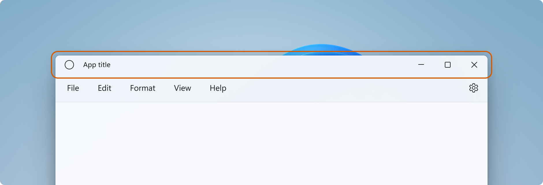 een Windows-app met de titelbalk