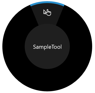 Aangepast RadialController-menu