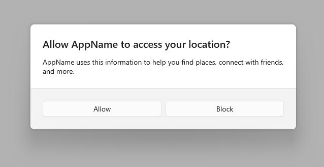Dialoogvenster met twee knoppen