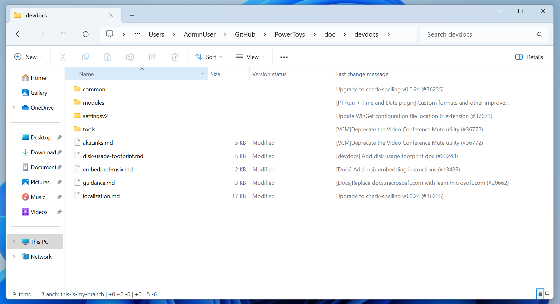 Integratie van versiebeheer van Verkenner