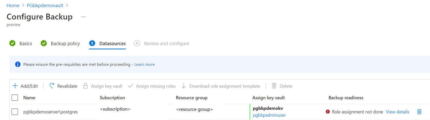 Zrzut ekranu przedstawiający błąd dotyczący nieustawionego przypisania roli.