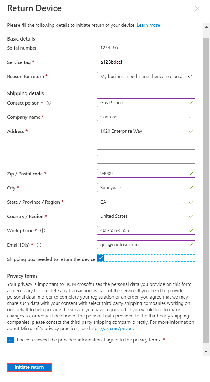 Zwróć urządzenie 4