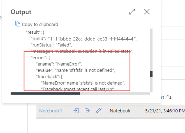 Zrzut ekranu przedstawiający szczegóły błędu użytkownika.