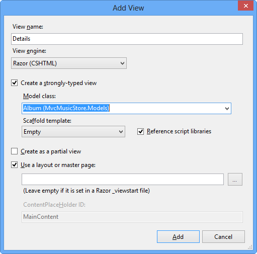 Dodawanie widoku szczegółów