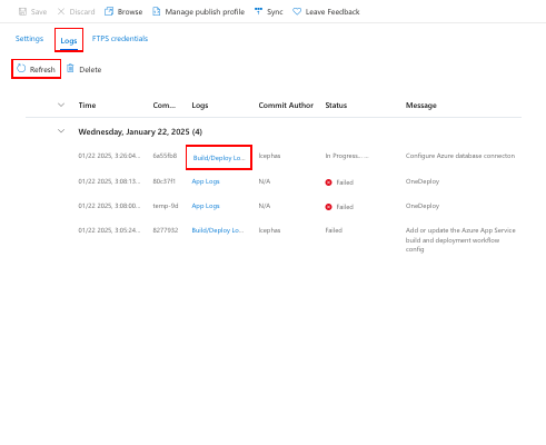 Zrzut ekranu przedstawiający zmiany zatwierdzane i wysyłane do usługi GitHub.