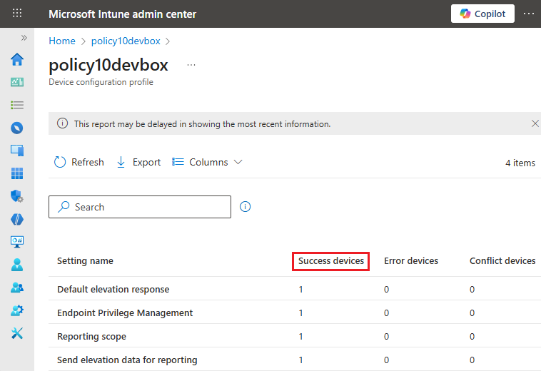 Zrzut ekranu przedstawiający ustawienia profilu z wyróżnionym statusem ustawień.