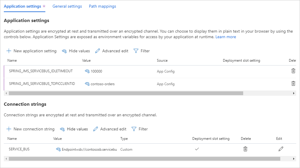 Konfiguracja aplikacji usługi App Service