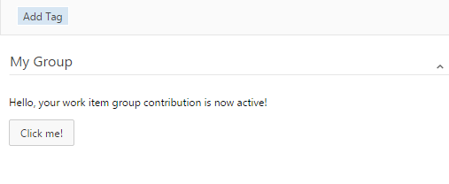Zrzut ekranu przedstawiający element paska narzędzi w formularzu elementu roboczego.