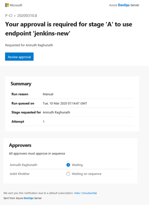 Powiadomienie o zatwierdzeniu.