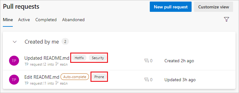 zrzut ekranu przedstawiający P Rs z tagami.