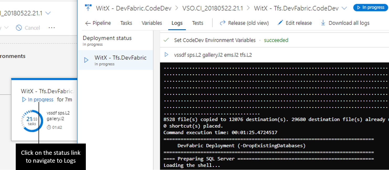Szczegóły logu wydania