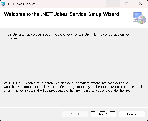 Okno powitalne Instalatora.