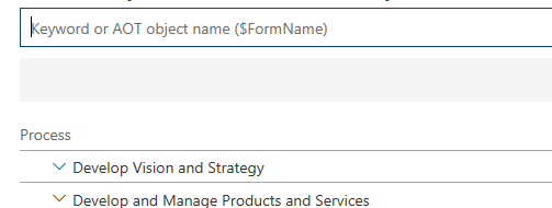 Screenshot of Search box.