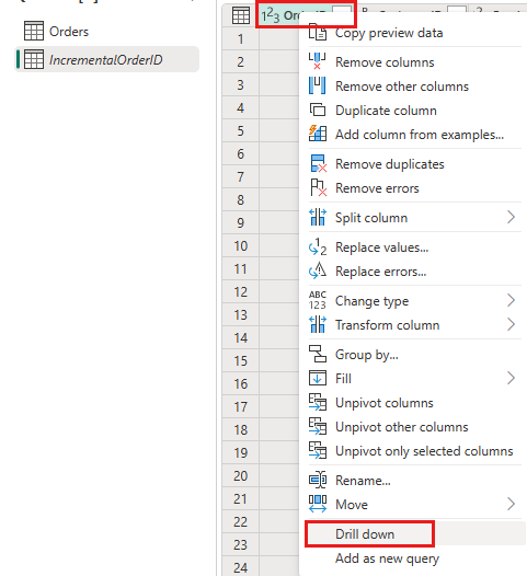 Zrzut ekranu przedstawiający funkcję drążenia.