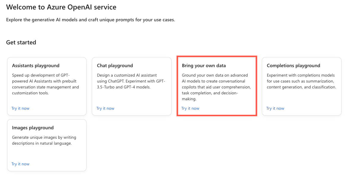 Azure OpenAI Studio - Wprowadź Własne Dane