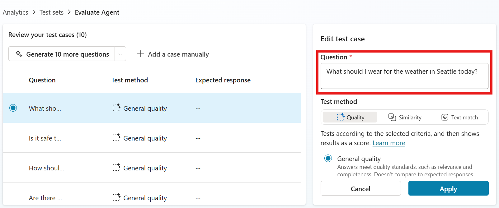 Zrzut ekranu przedstawiający pole tekstowe pytania.