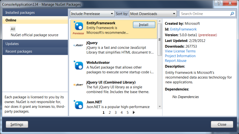 Wyświetlanie pakietów wstępnych