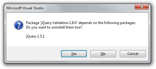 Usuwanie pakietów zależnych
