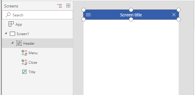 Przykład nagłówka przy użyciu grupy.