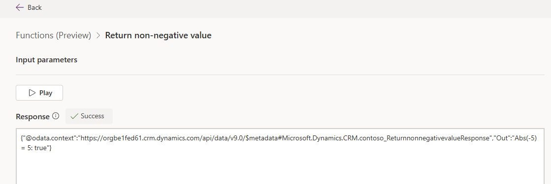 Odpowiedź z formuły Power Fx Abs