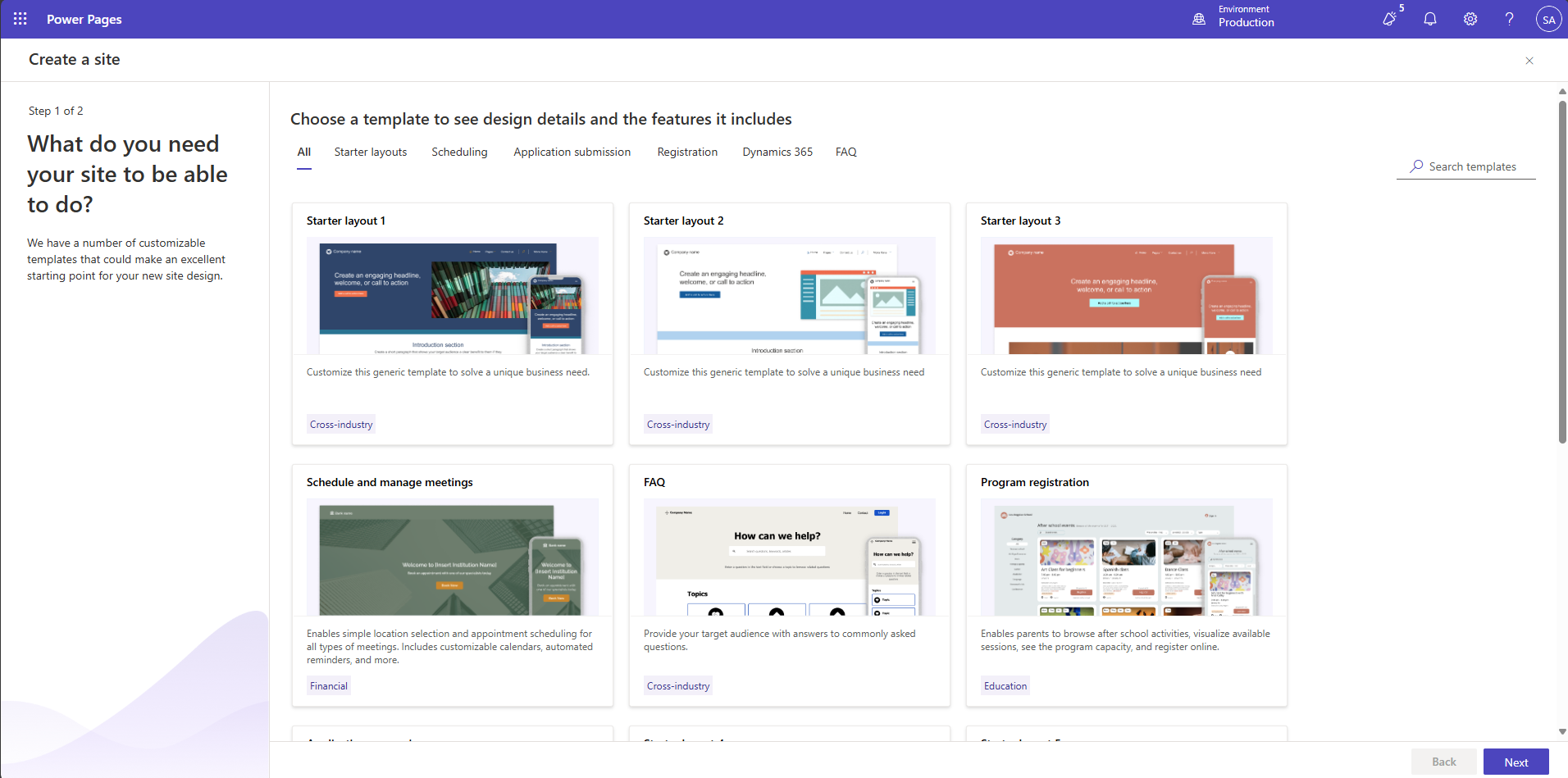 Identyfikator GUID studio projektowego z wybranym szablonem domyślnym.