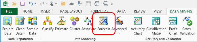 Associate wizard in Data Mining ribbon Associate wizard in Data Mining ribbon