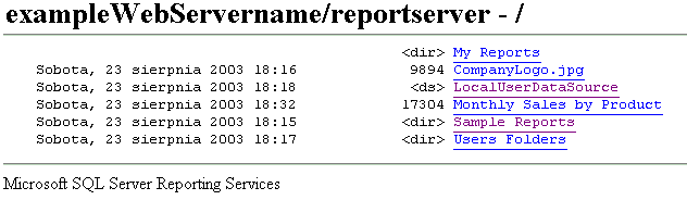Foldery w przeglądarce