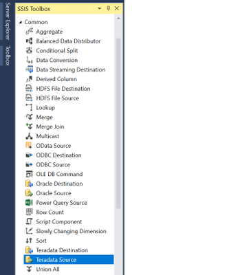 Zrzut ekranu przedstawiający składnik Teradata.