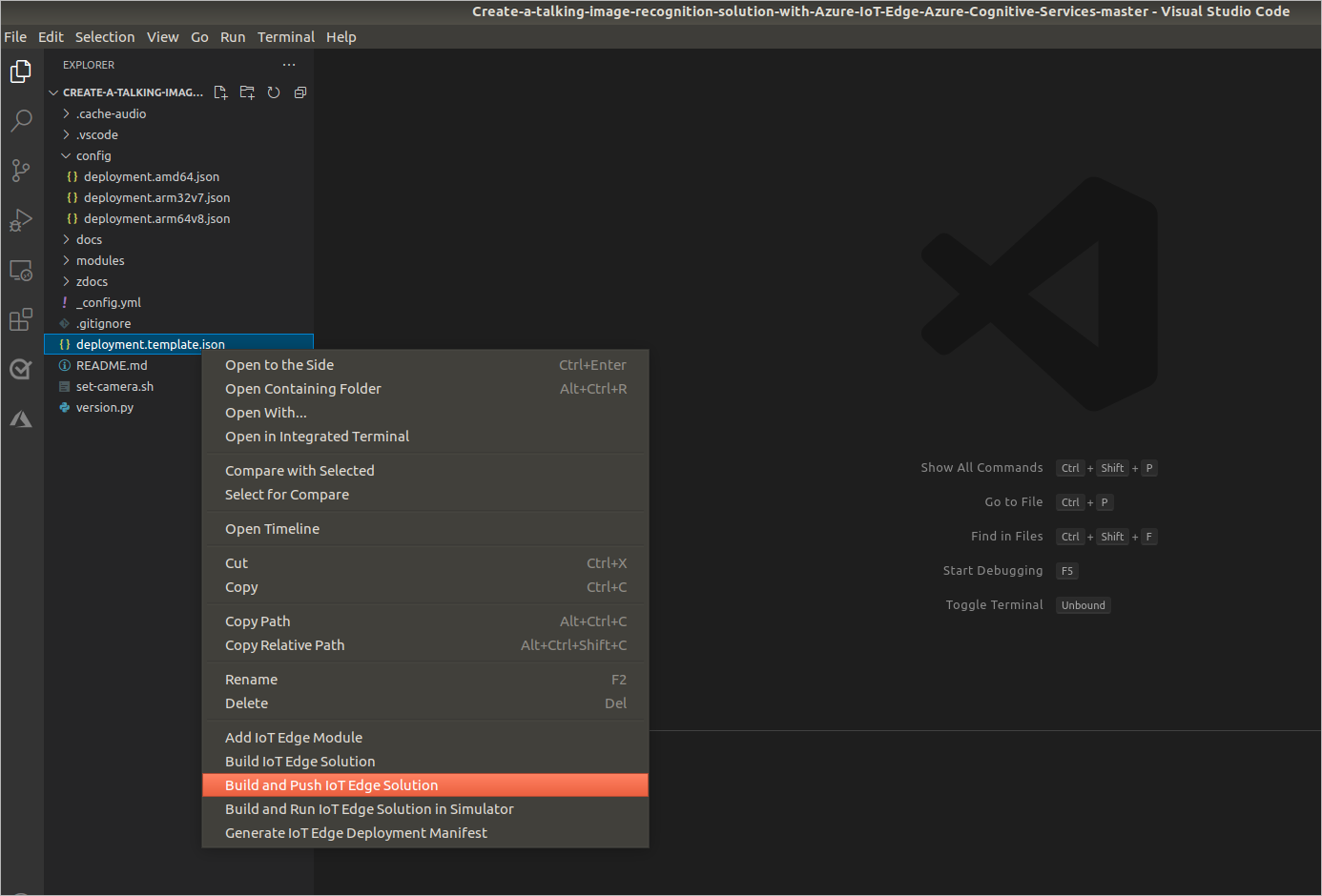 Ilustracja przedstawia, jak zbudować i wysłać rozwiązanie.
