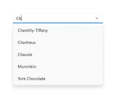 Przykład rozszerzonej kontrolki automatycznego sugerowania