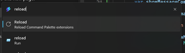 Zrzut ekranu przedstawiający ponowne ładowanie