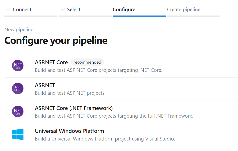 Wybierz szablon platformy UWP