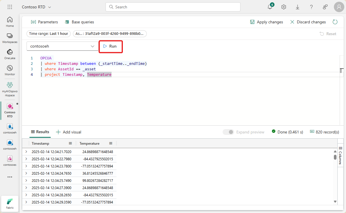 Captura de tela da adição de uma consulta de bloco.