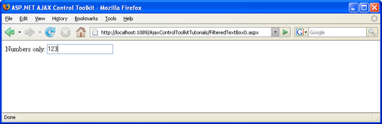 Somente dígitos podem ser inseridos
