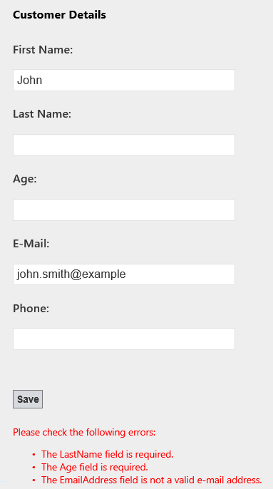 Validação com anotações de dados Validação com anotações de dados