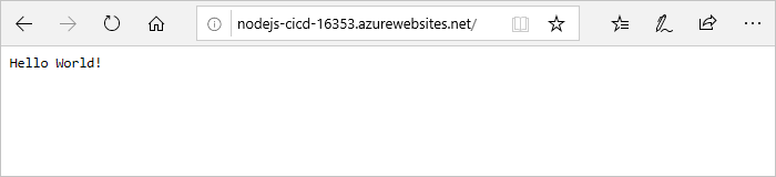 Captura de tela do aplicativo Node.js em execução em um navegador da Web.