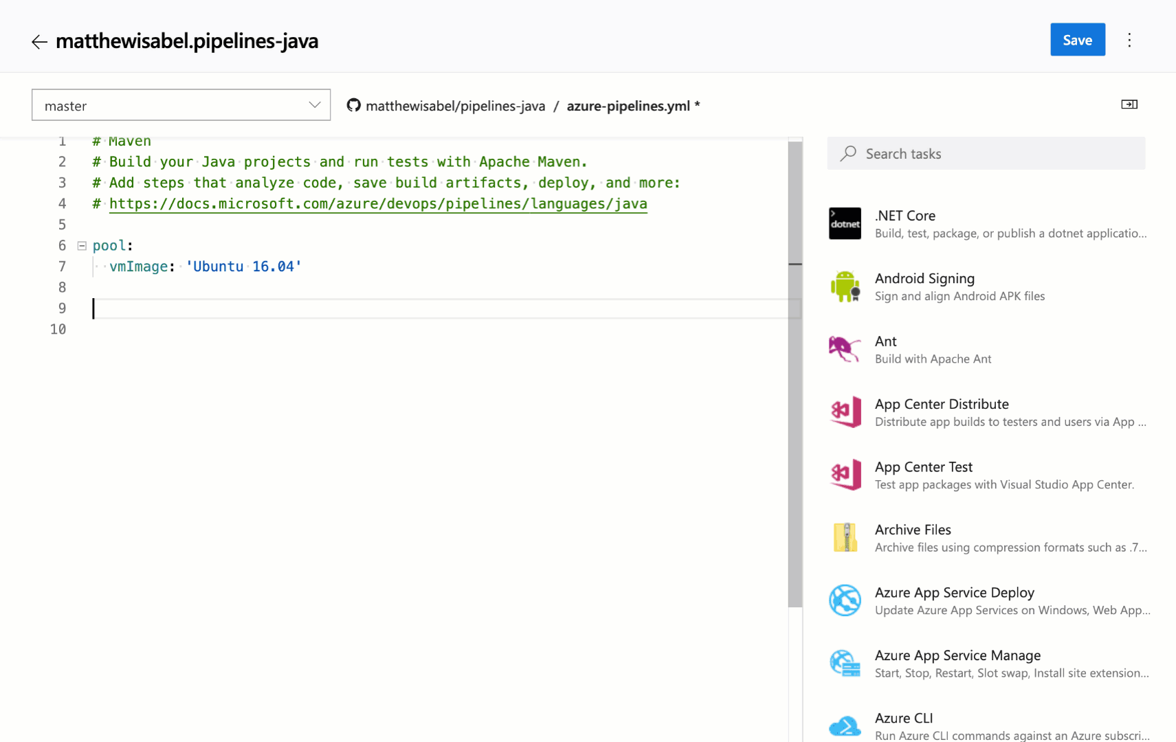Assistente de tarefa para edição de arquivos YAML.