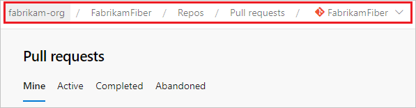 Captura de tela da escolha do repositório.