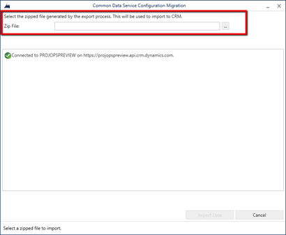 Seleção de Arquivo Zip.
