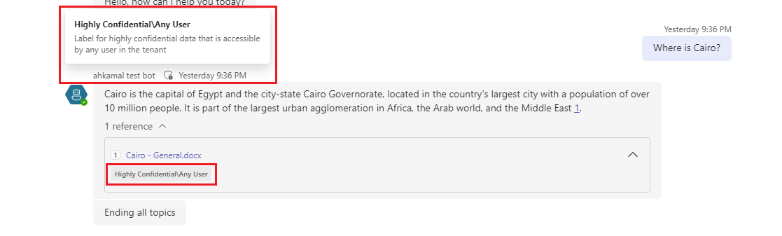 Captura de tela de um rótulo 